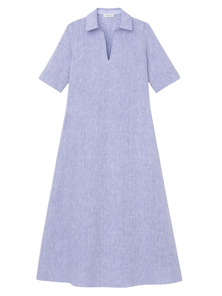 Lafayette 148 New York Illustrious Linen Short-Sleeve Dress