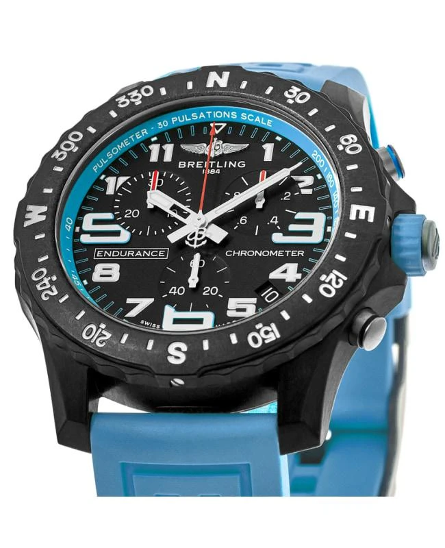 BREITLING Breitling Endurance Pro 44 Quartz Chronograph Black Dial Blue Rubber Strap Men's Watch X82310281B1S1 3
