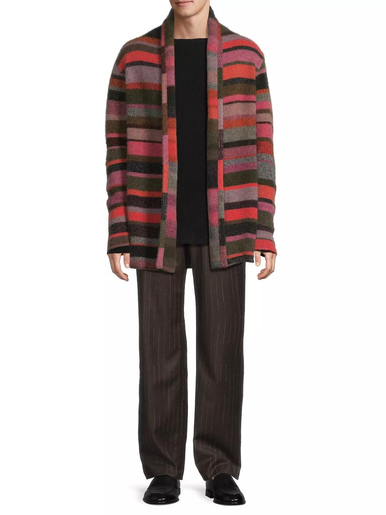 The Elder Statesman Striped Cashmere Smoking Jacket