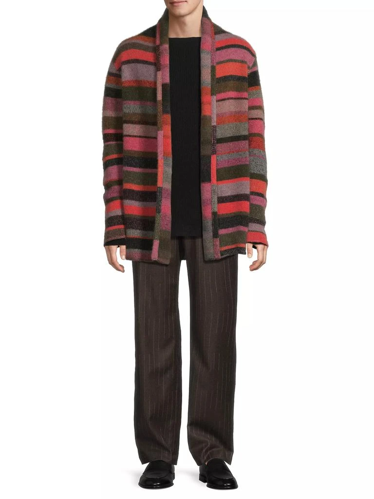 The Elder Statesman Striped Cashmere Smoking Jacket 2