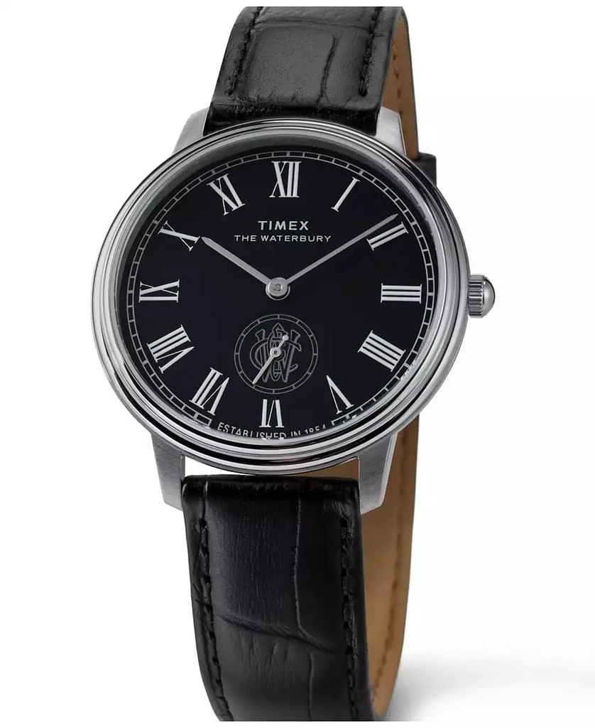 Timex Men's Quartz Analog Black Leather Watch, 39mm 6