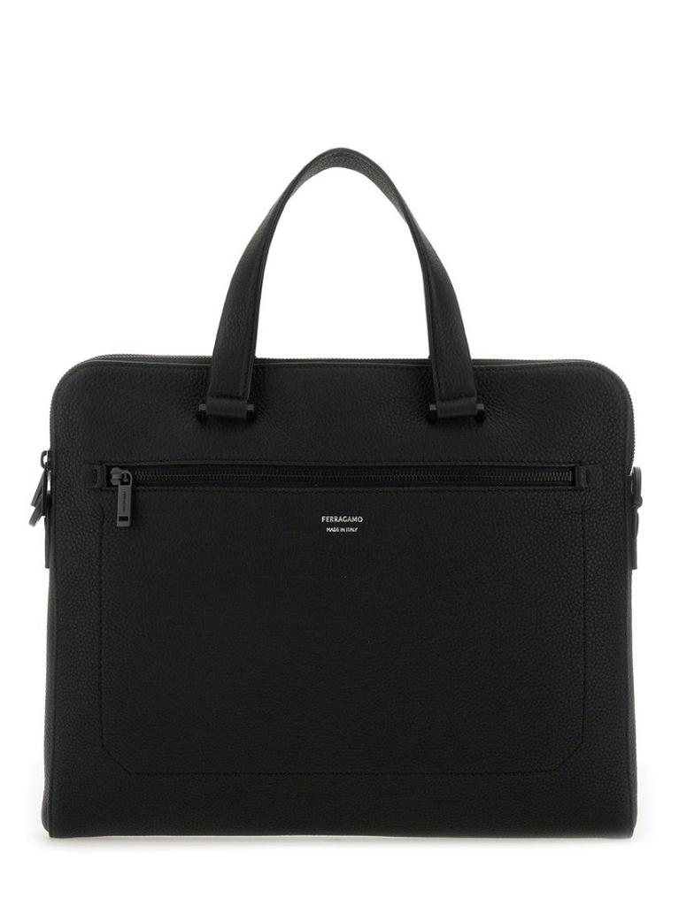 Salvatore Ferragamo Structured Leather Business Bag