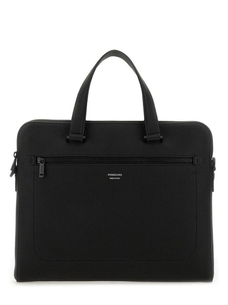 Salvatore Ferragamo Structured Leather Business Bag 1