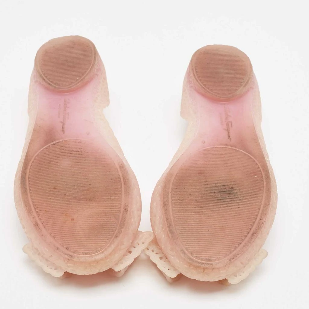 Salvatore Ferragamo Salvatore Ferragamo Beige Laser Cut Jelly Nilly Ballet Flats Size 36.5 6