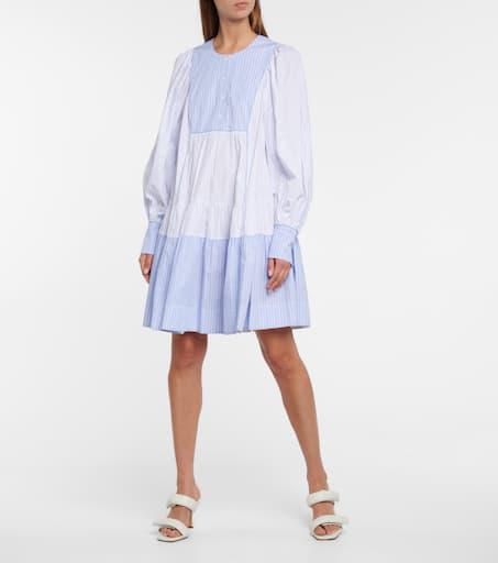 Lee Mathews Diana striped cotton maxi dress