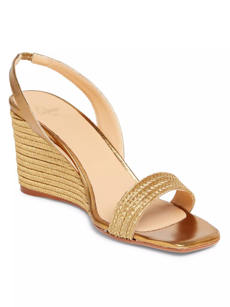 Castañer 80MM Metallic Wedge Sandals