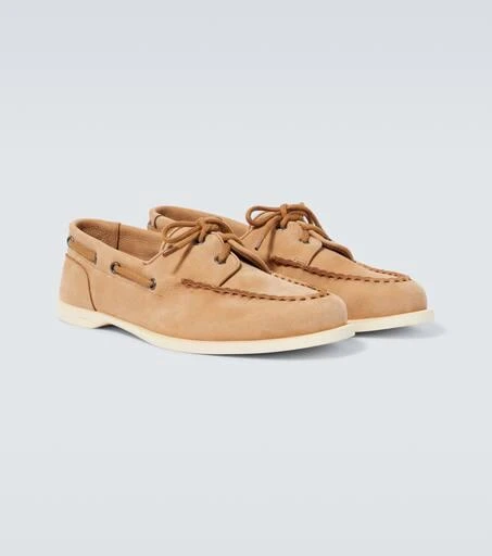 John Lobb Foil leather boat shoes 5