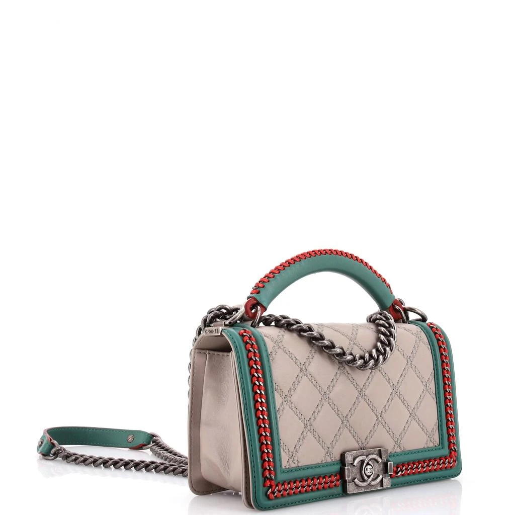 Chanel Paris-Salzburg Chain Handle Boy Flap Bag Quilted Lambskin Old Medium 2