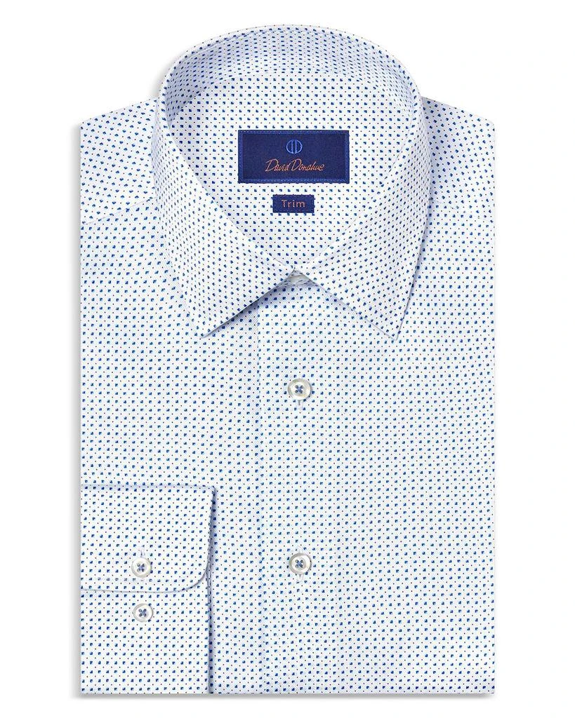 green emerald velvet dress David Donahue Men's Trim-Fit Twill Plaid Dress Shirt - Blue Brown main image 0