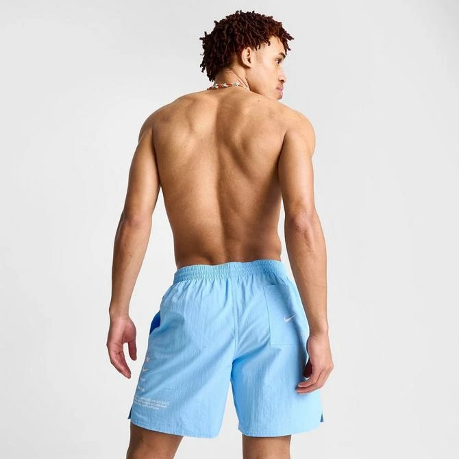 NIKE Men's Nike Swim Large Swoosh Graphic 7" Volley Swim Shorts 4