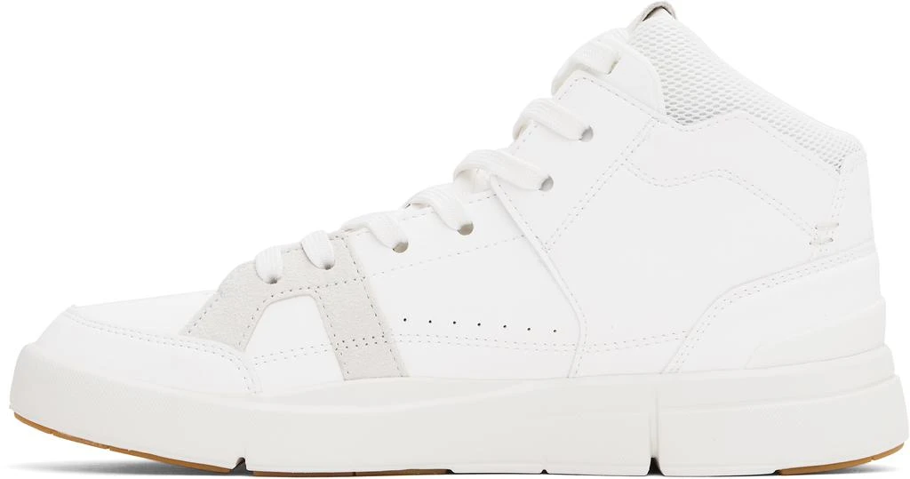 On White 'THE ROGER' Clubhouse Mid Sneakers 3