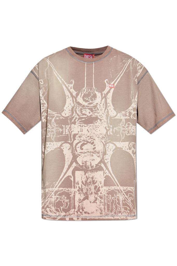 Diesel Diesel T-Roxt-Q1 Inside-Out Printed T-Shirt - T