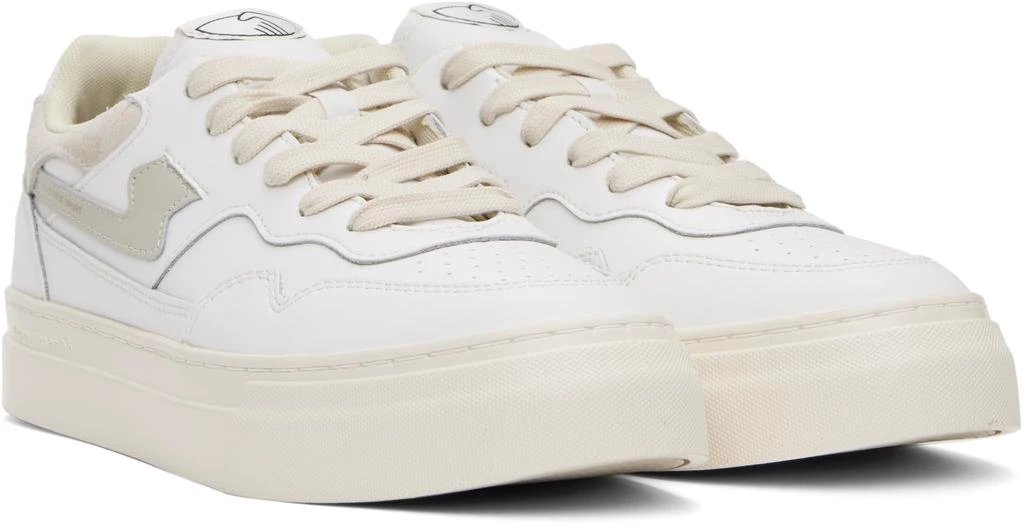 Stepney Workers Club White & Beige Pearl S-Strike Sneakers 4