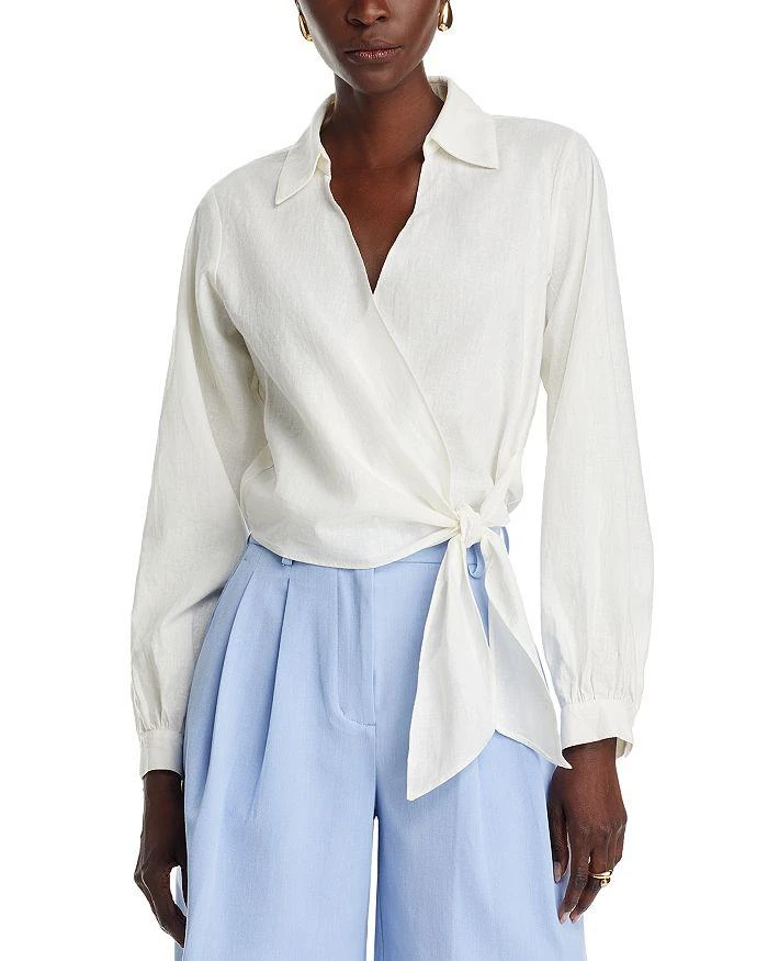 AQUA Crossover Front Blouse - 100% Exclusive 1