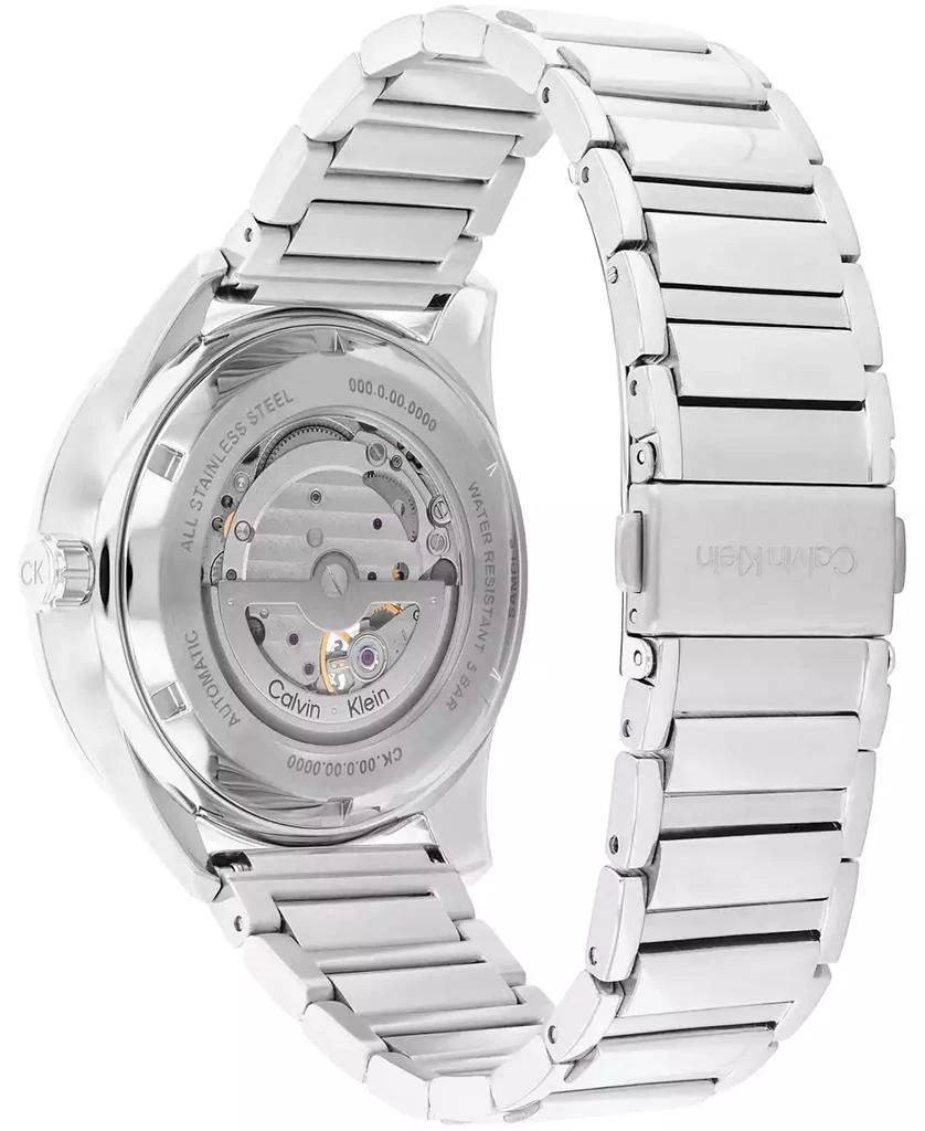 Calvin Klein Men's Automatic Silver Stainless Steel Bracelet Watch 44mm 3