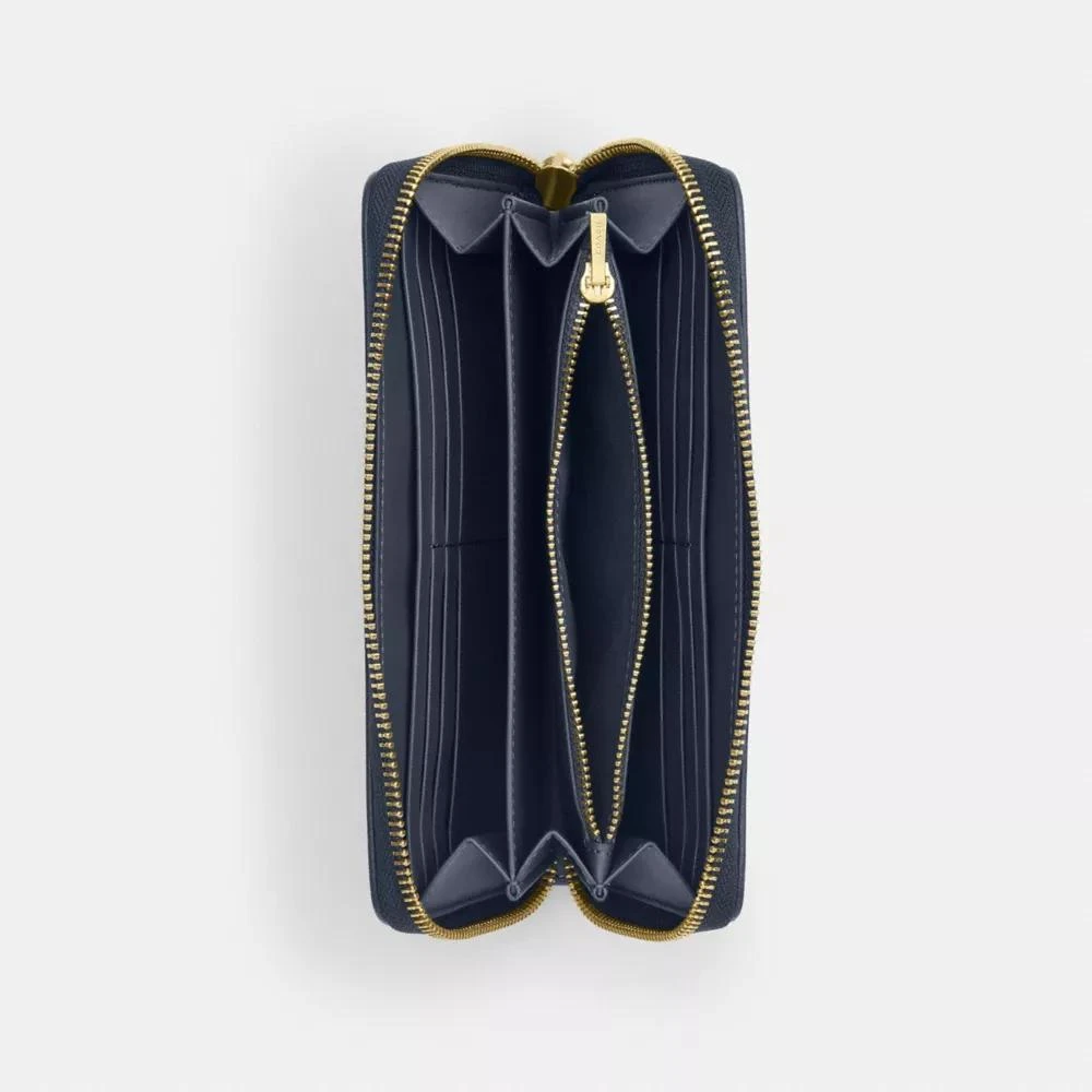 Coach Long Zip Around Wallet In Signature Denim 2