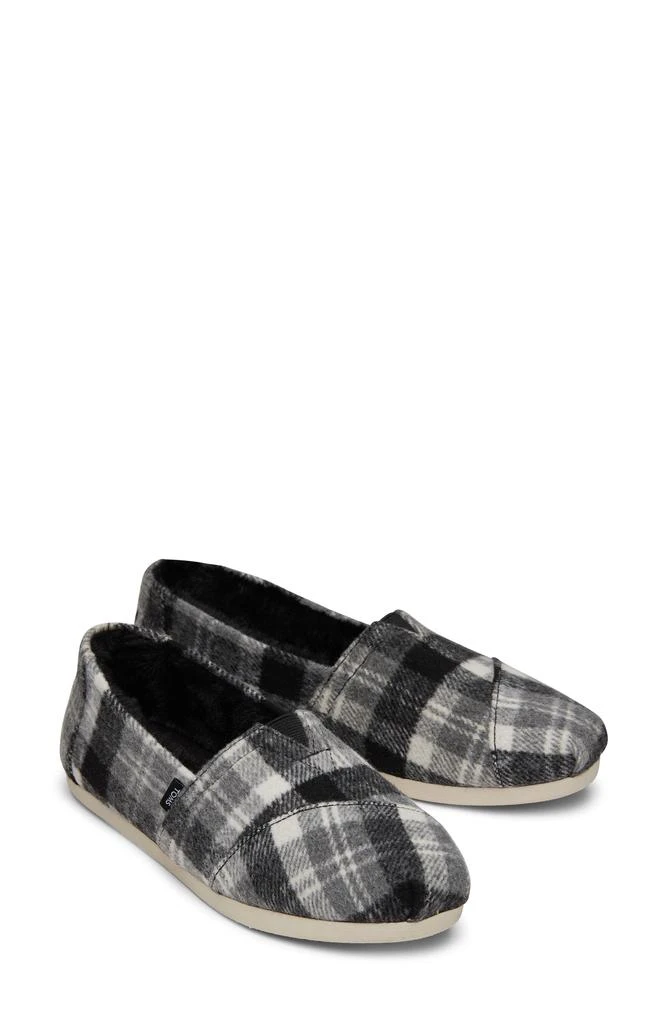 TOMS Alpargata Plaid Faux Fur Lined Slip-On 7