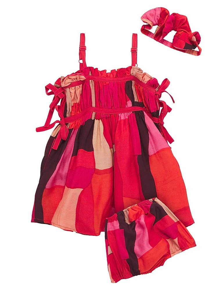 Cult Gaia Girl's Lola Printed Dress & Headband Set 1