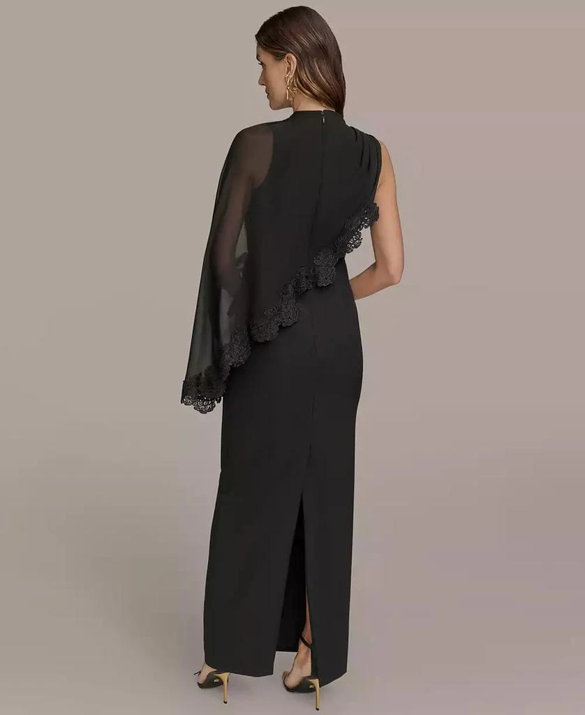 Donna Karan Women's Chiffon-Cape-Overlay Gown 5