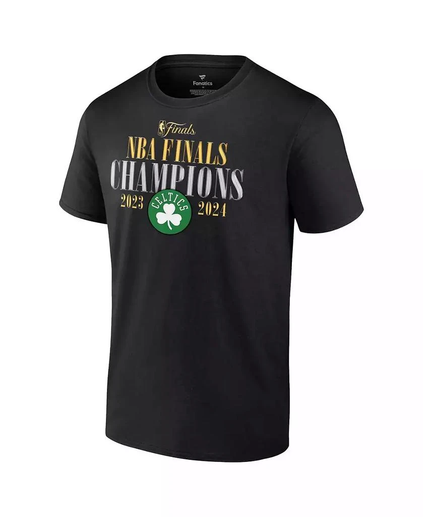 Fanatics Men's Black Boston Celtics 2024 NBA Finals Champions Big Tall Fade Away Jumper Roster Signature T-Shirt 3