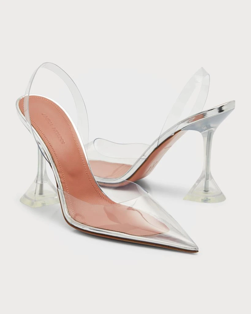 Amina Muaddi Holli Clear Slingback Pumps 9