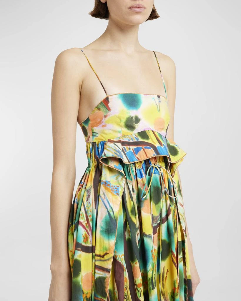 Ulla Johnson Leighton Sleeveless Cotton Poplin Handkerchief Midi Dress 7