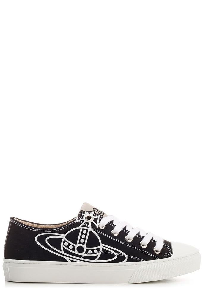 スニーカー Vivienne Westwood Classic Punch Trainer Low Top Sneakers Bla Black Low-Top Soft Punch Trainer Sneakers by Vivienne