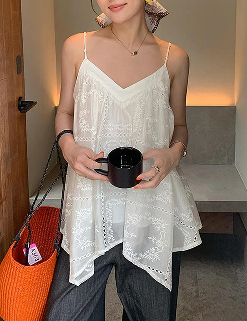 Pixie Market White Lace Scarf Top 4