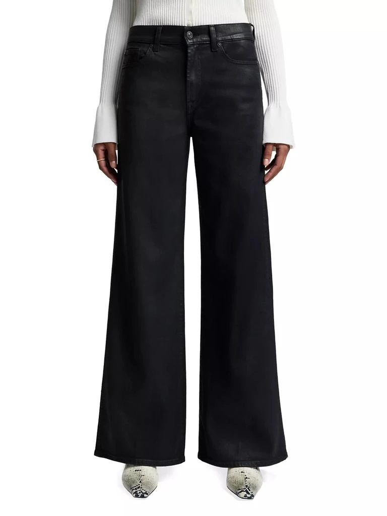 7 For All Mankind Lotta Wide-Leg Coated Jeans 3