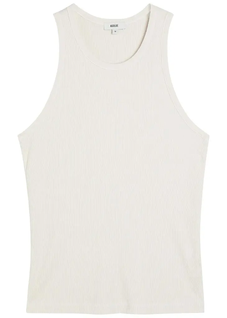 AGOLDE Viggo ribbed cotton tank top