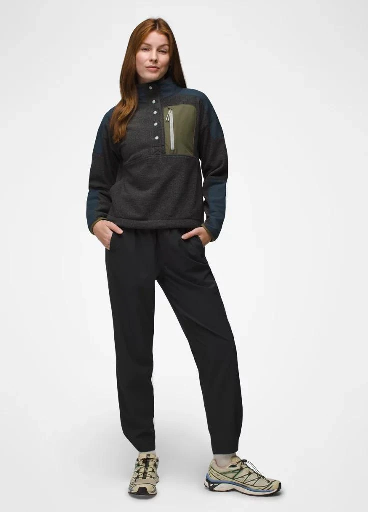 Prana Womens prAna Peak Fleece Snap Up - Charcoal / Stormy Night 5