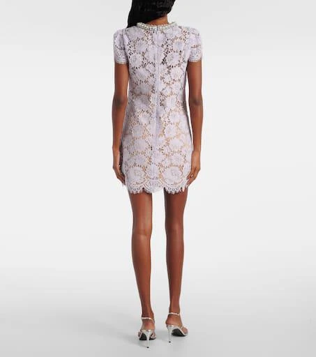 Self Portrait Embellished lace minidress 3