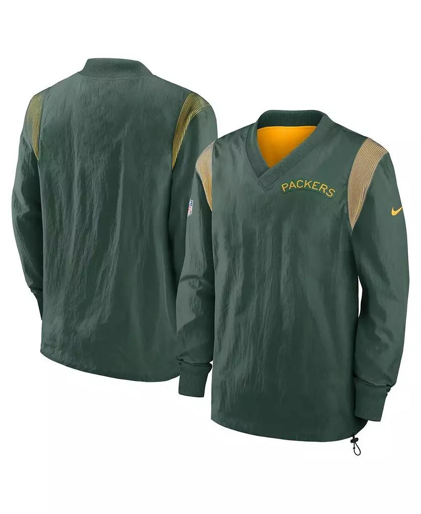 NIKE Men's Green Green Bay Packers Sideline Team ID Reversible Pullover Windshirt 1