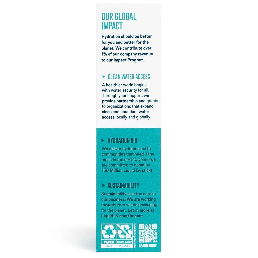 Liquid I.V. Sugar-Free Hydration Multiplier Powdered Electrolyte Drink Mix Raspberry Lemonade 2