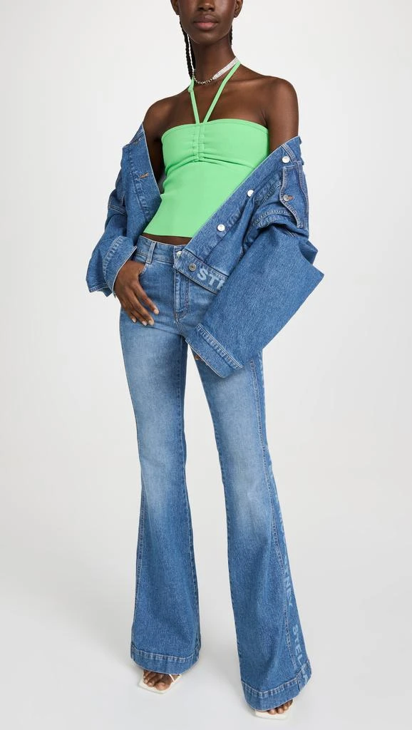 Stella McCartney Salt & Pepper Logo 70's Flare Jeans 4