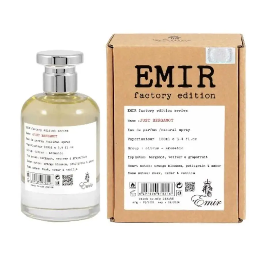 Paris Corner Paris Corner Unisex Factory Edition Just Bergamot EDP Spray 3.38 oz Fragrances 6297856878516