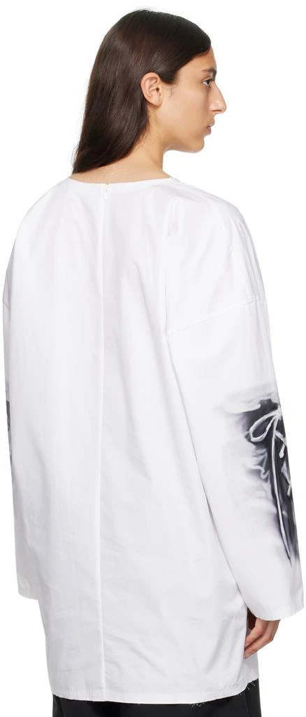 We11done White Raw Edge Long Sleeve T-Shirt 3