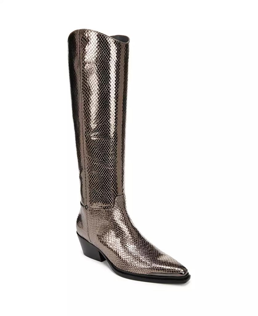 Franco Sarto Women's Billie Pointed Toe Knee High Western Boots, Regular & Wide Calf