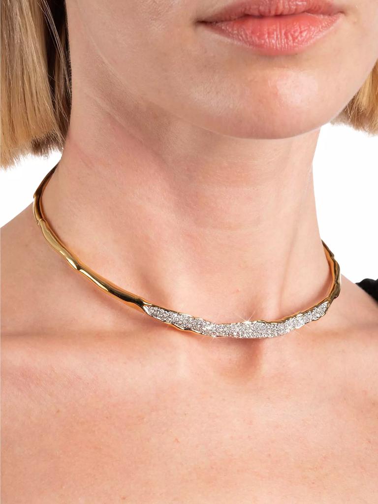 Alexis Bittar Solanales Skinny Collar 14K-Gold-Plated & Crystal Necklace