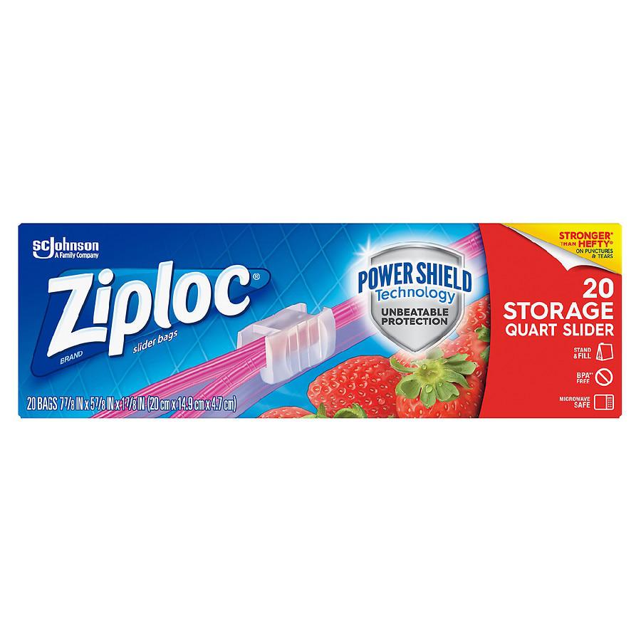 Ziploc Slider Storage Bags with Power Shield Technology