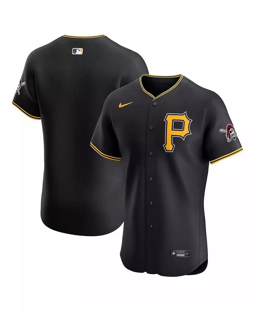 NIKE Men's Black Pittsburgh Pirates Alternate Vapor Premier Elite Patch Jersey