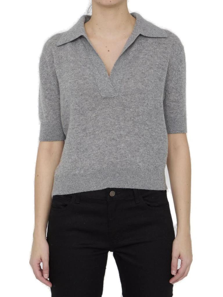 Khaite Khaite Jo Short Sleeved Polo Top 1