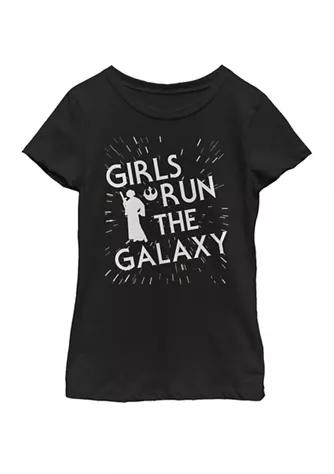 Star Wars Wars  Girls 7 16 Girls Run The Galaxy Short Sleeve Graphic T Shirt