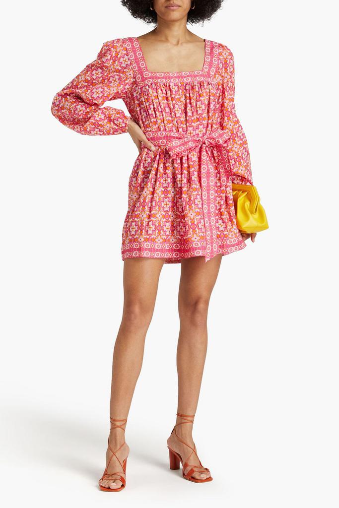REBECCA VALLANCE Serafino printed cotton-voile mini dress