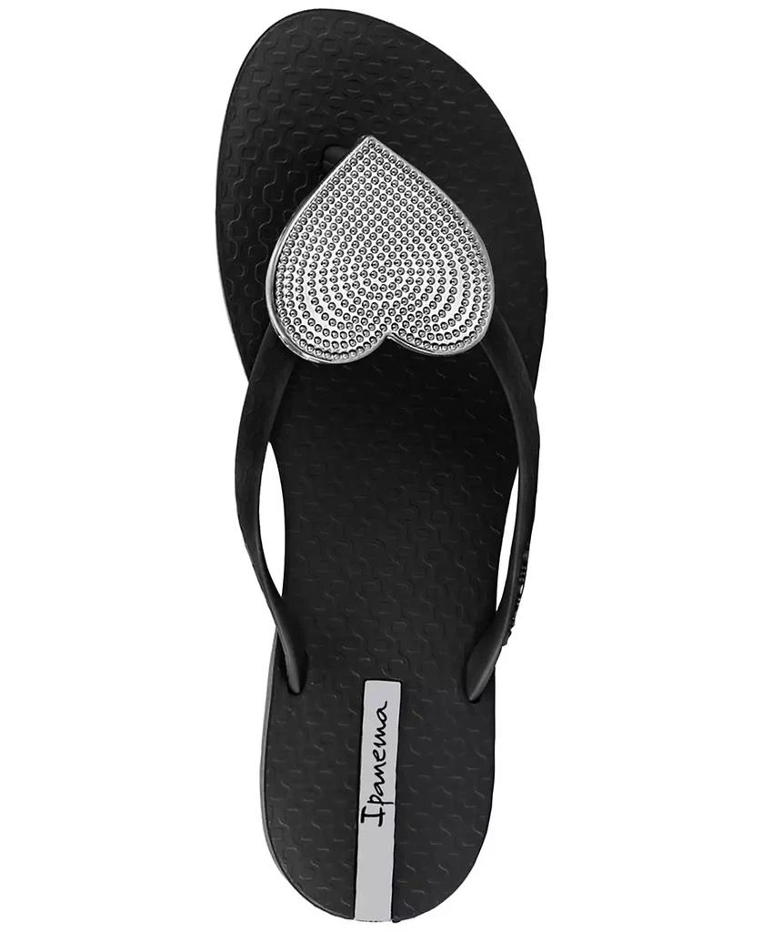 Ipanema Women's Wave Heart Sparkle Flip-flop Sandals 6