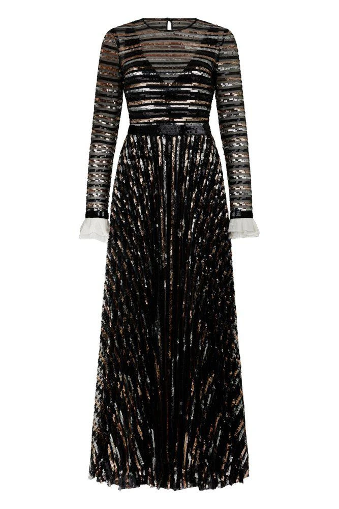 PHILOSOPHY di LORENZO SERAFINI Philosophy Di Lorenzo Serafini Sequin Embellished Long Sleeved Gown