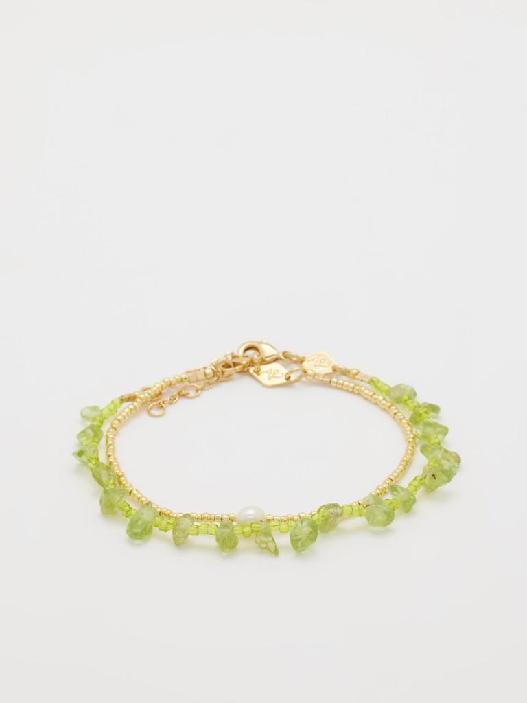 Anni Lu Jade 18kt gold-plated bracelet set