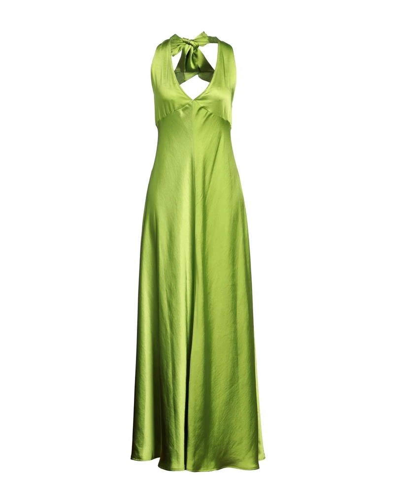 slim fit dress slacks Elegant long dress with jewel belt main image 0