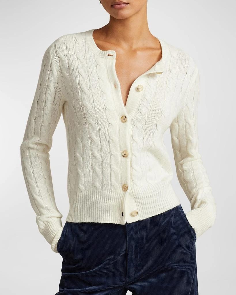 Ralph Lauren Cable-Knit Cashmere Crewneck Cardigan 3