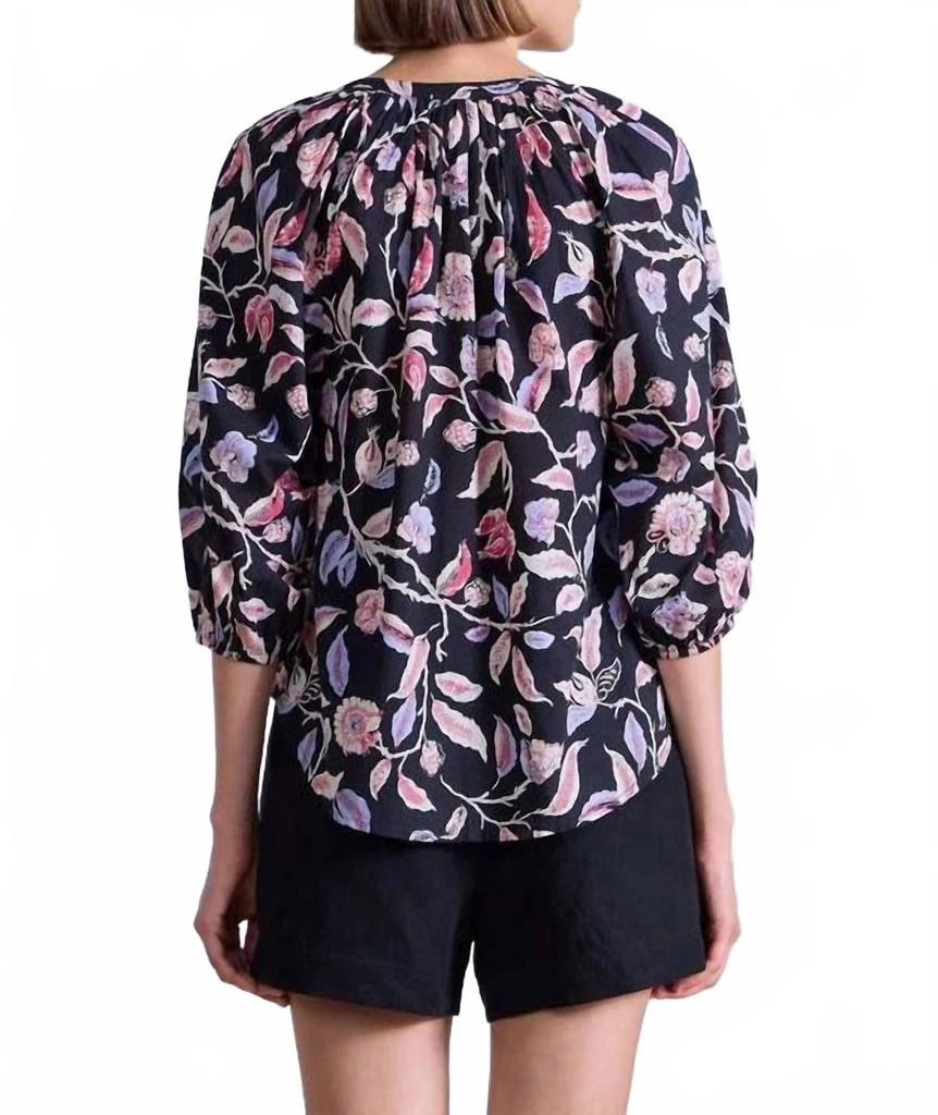 Apiece Apart Mitte V-Neck Top In Garden Floral 2